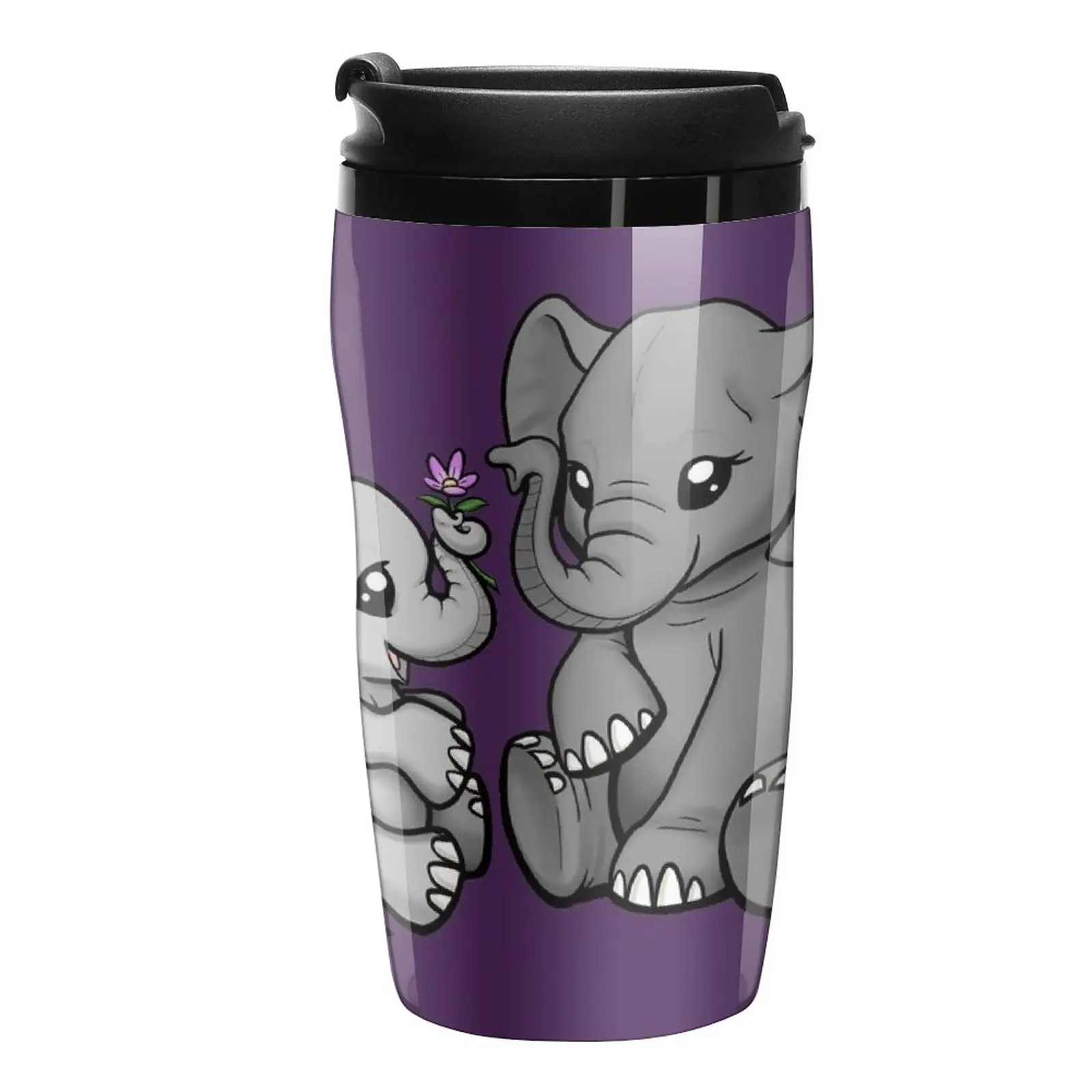 

New Mama and Baby Elephant Travel Coffee Mug Butterfly Cup Coffee Cup Set