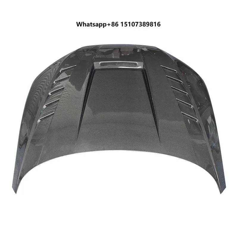 New Carbon Fiber Engine Hood and Trunk Lid Kit with Bolts for A5 B8.5 2013-2016 Coupe Sportback Black Sport/S5 RS5 Style