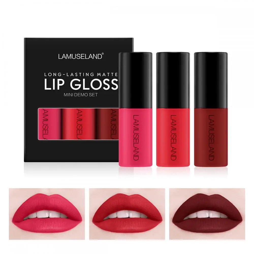 1/2/3SETS Non-fading Waterproof And Long Lasting Women's Lip Makeup Lipstick For Women Matte Lipstick Makeup Trendy Long Lasting