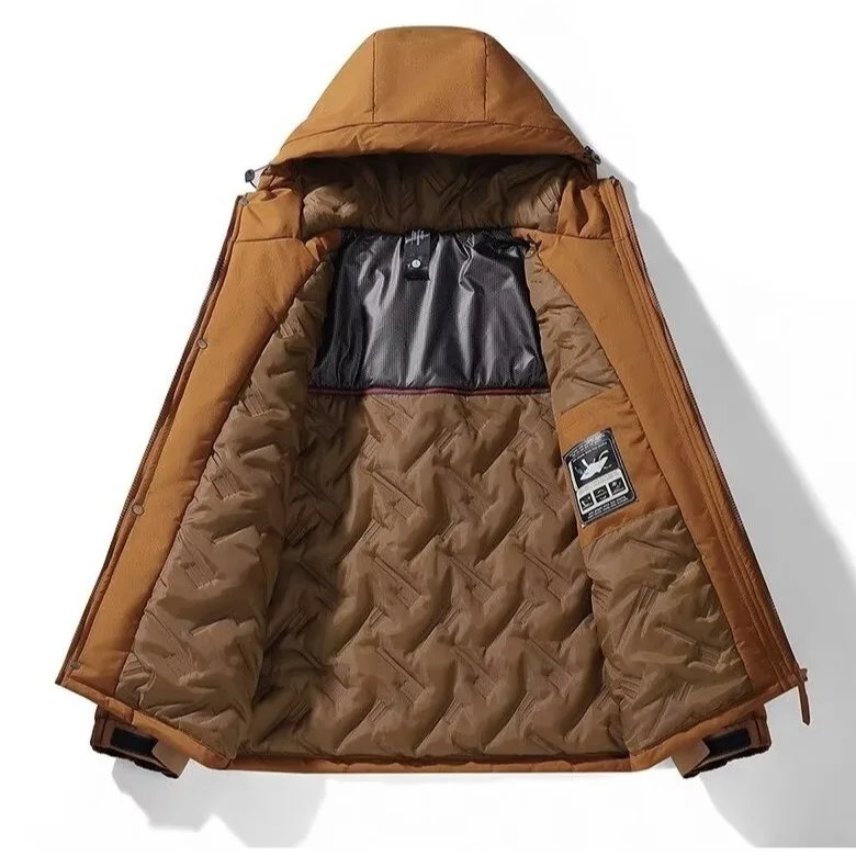 Aphene auto-aquecimento Jaet masculino inverno Thi quente algodão resistente ao frio Jaet ex casaco de algodão agasalhos