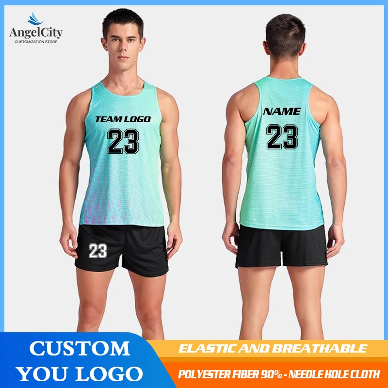 

Personalized Customized Race Team Uniform Marathon Running Training Suit Vest Printed Logo Name