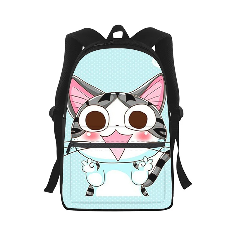 Chi's Sweet Home Cat ransel pria wanita, tas punggung bepergian motif 3D, tas sekolah pelajar, tas ransel Laptop Anak