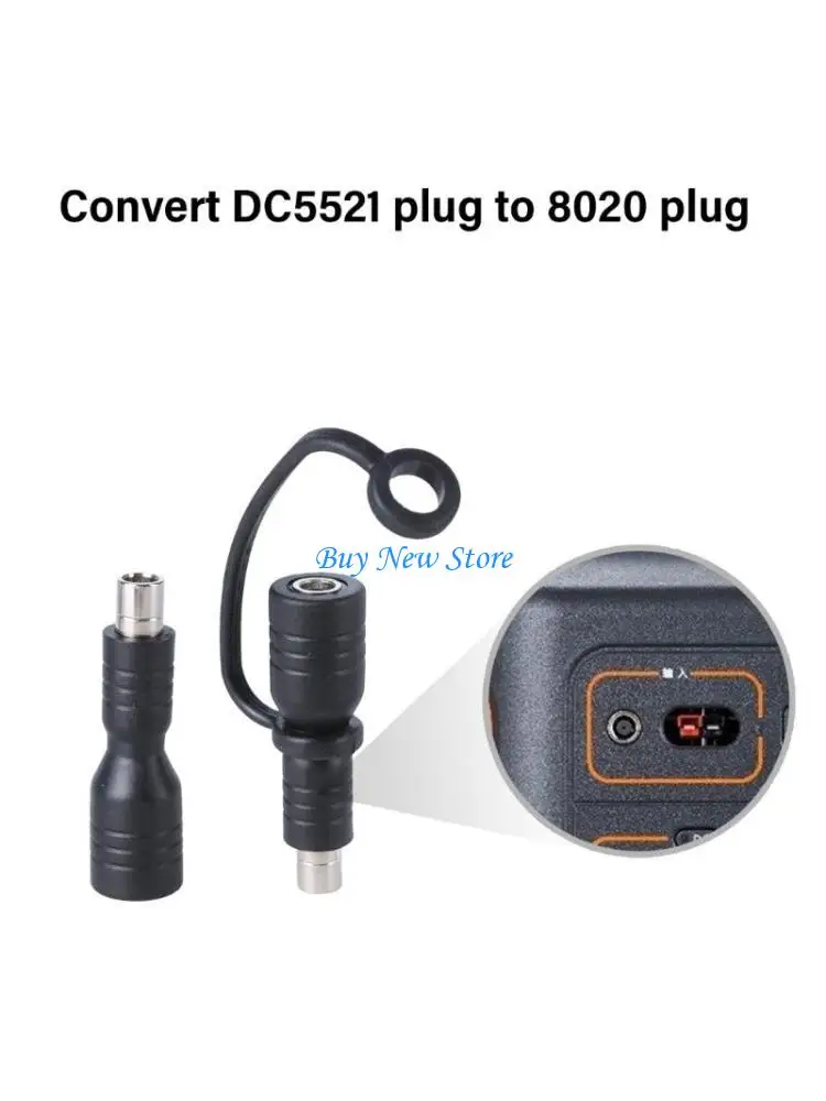 

20CE Power Plug 8.0x2.0mm Male to 5.5x2.1mm Female Adapter Extension Converter for CCTV Security Monitors Camera Electronic