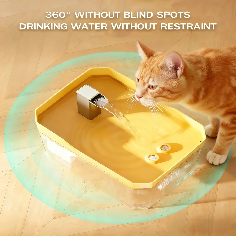 1.5L نافورة الماء القط تصفية أوتوماتيكية USB موزع شرب الحيوانات الأليفة تداول المياه الحية التدفق الطازج للقطط والكلاب الصغيرة