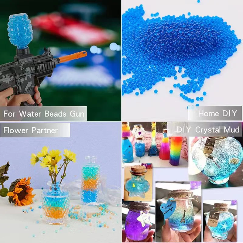 10000pcs Home Decor Water Beads Colorful Pearl Gel Ball Polymer Hydrogel Potted Crystal Shaped Mud Soil Grow Magic Jelly Wedding