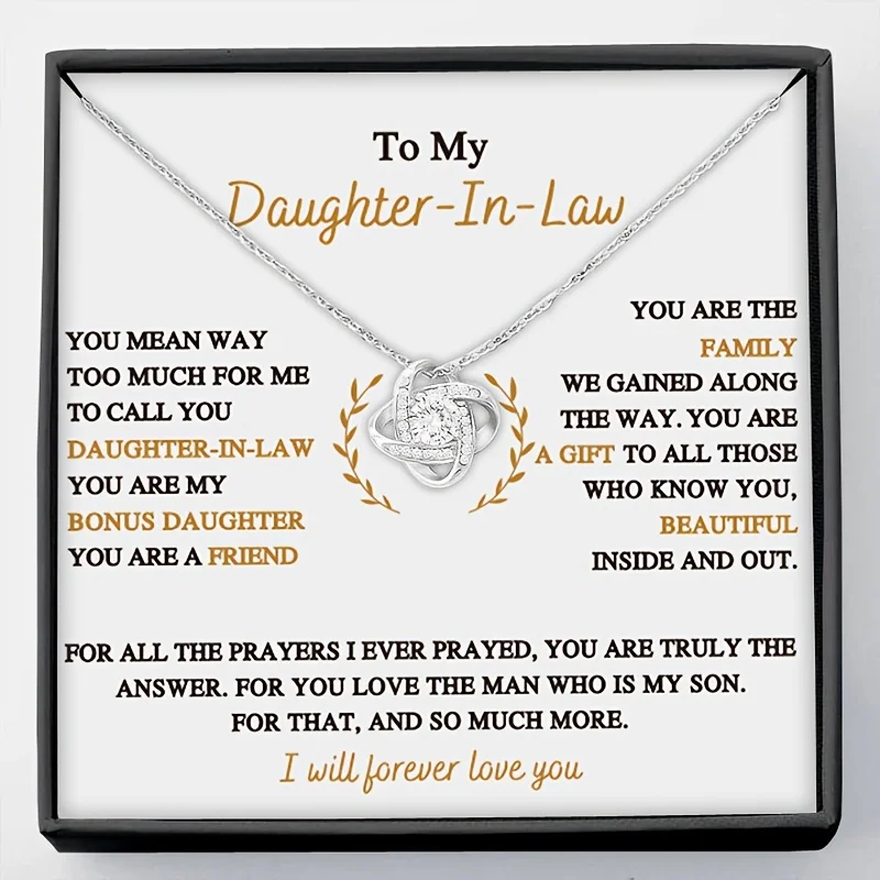 Daughter-in-law Wedding Necklace,Wedding Gift For Daughter-in-law From Mother-in-law, Birthday Daughter-in-law Gift