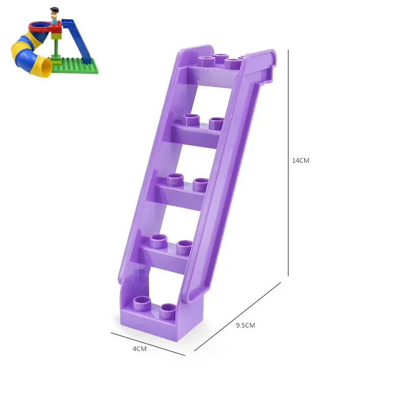 Große Bausteine Rutsche Treppe Schaukel Wippe Riesenrad Serie Kompatibel Duploe Große Ziegel Kinder Pädagogisches Spielzeug Kind Geschenk
