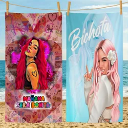 Karol g Manana Sera Bonito Beach Towels Shower Towel Sauna Travel Spa Microfiber Quick Dry Gym Accessories Cute Room Decor