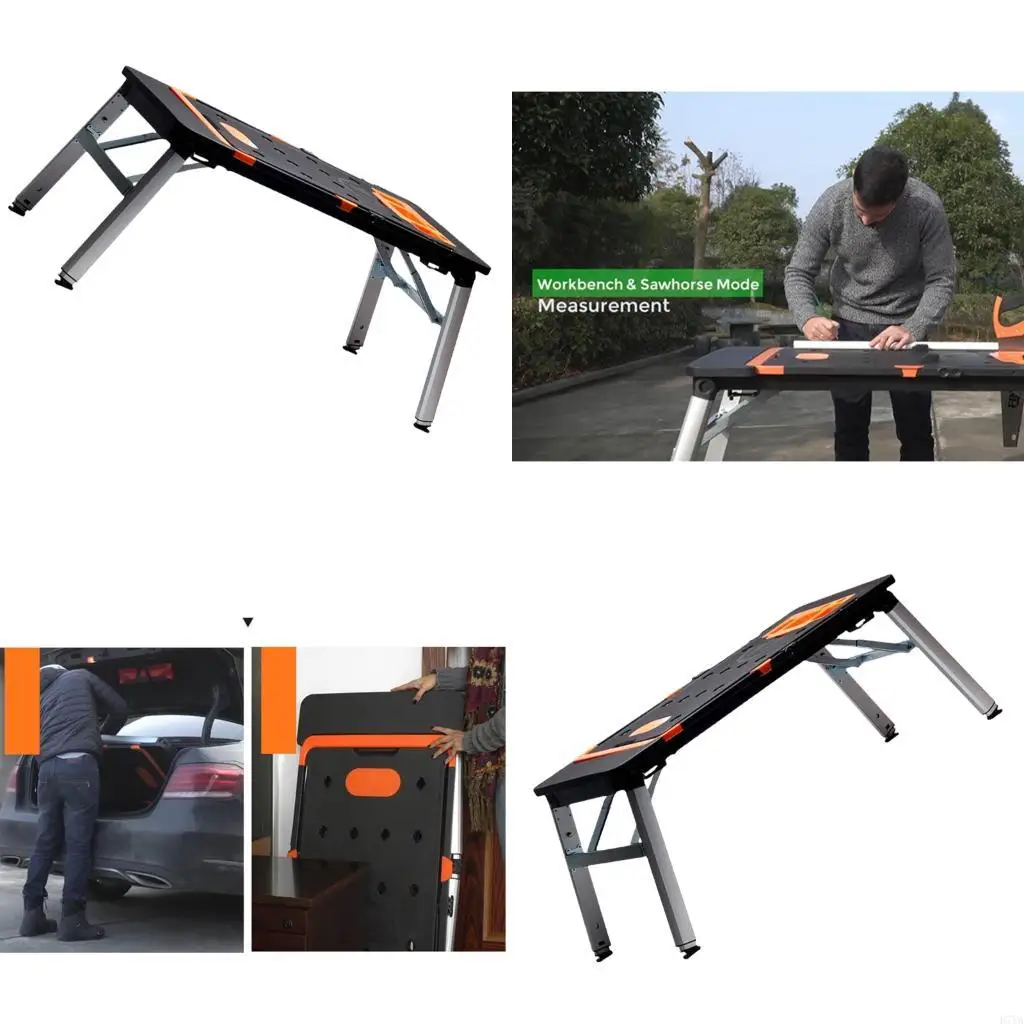 

Space Saving 7 in 1 Workbench Small Workshop Equipment with Adjustable Features & Power Access for Efficient DIY Tasks D7YA