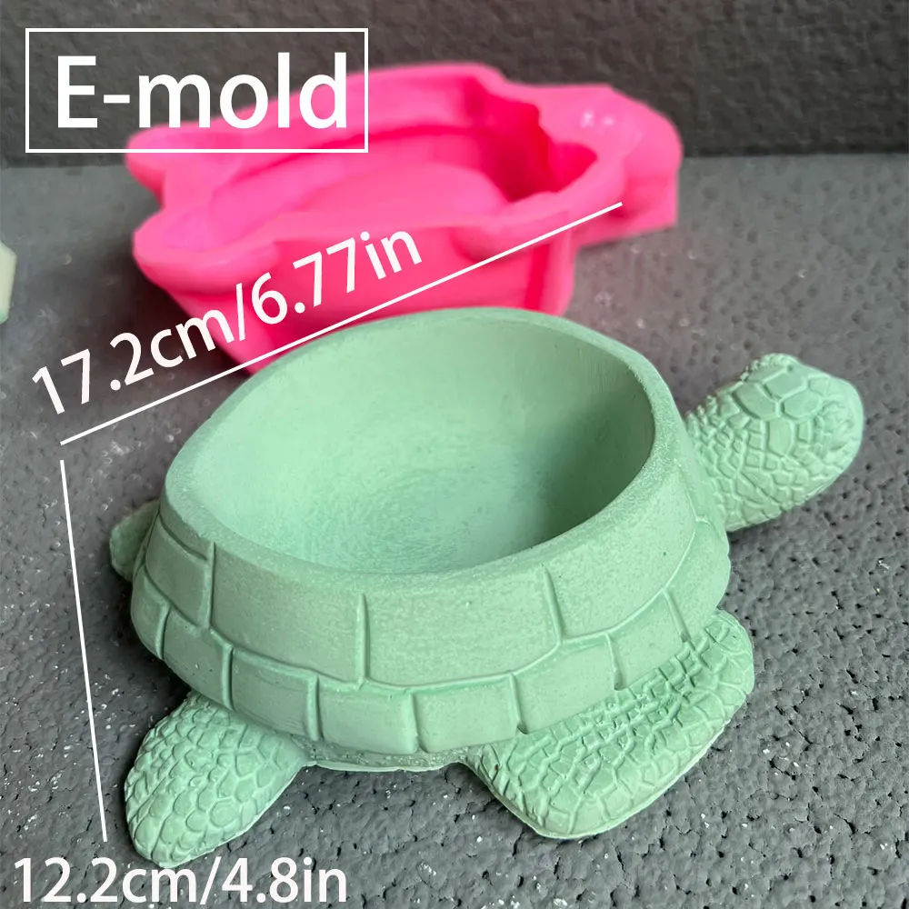 Turtle Shape Planters Silicone Mold Elephant Candle Cup DIY Cat Plaster Resin Concrete Plant Pot Casting Molds Home Decor Craft