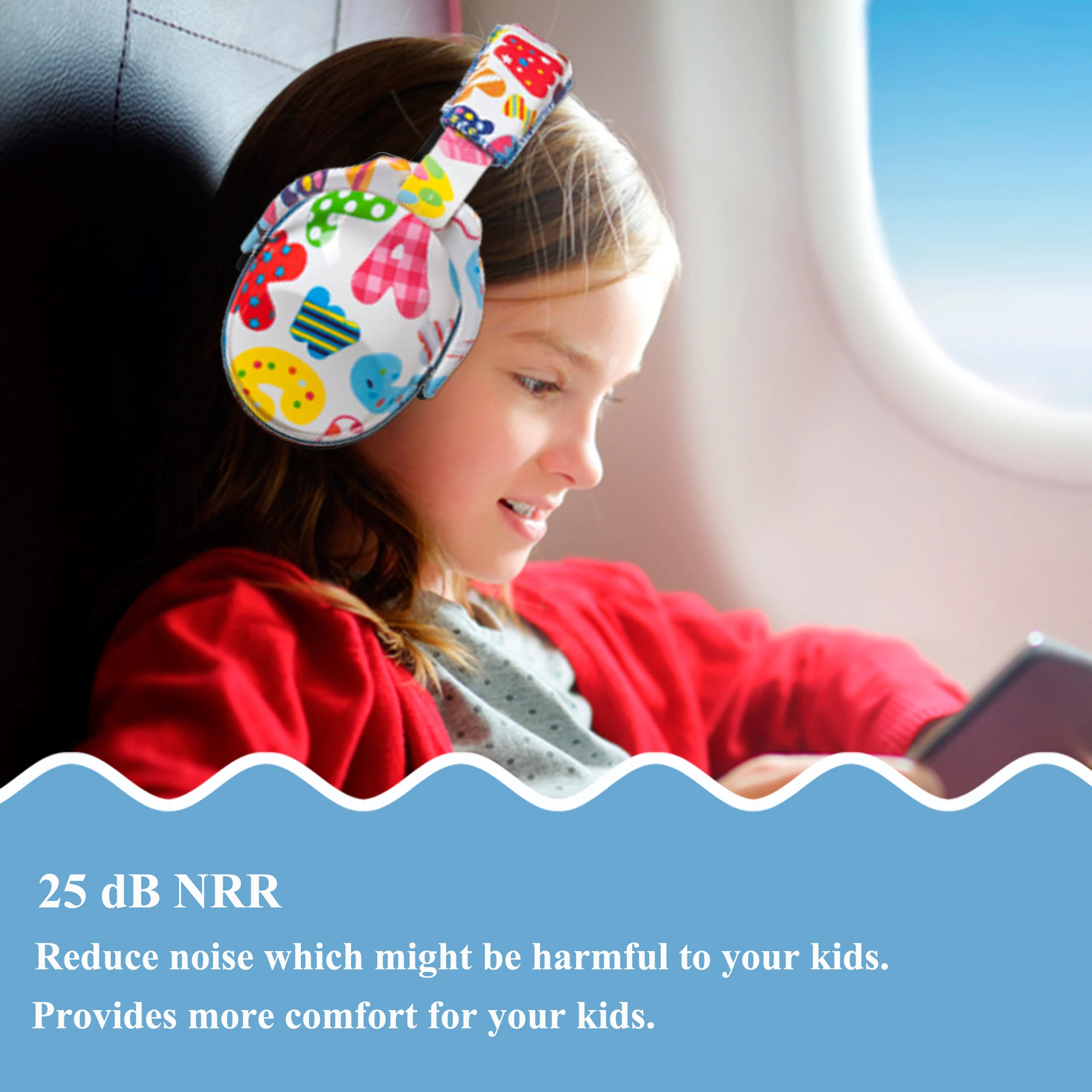 PROTEAR Kid Hearing Protector Safety Earmuffs Noise Cancelling Headphones Ear Defenders for Autism Toddlers Child NRR 25dB