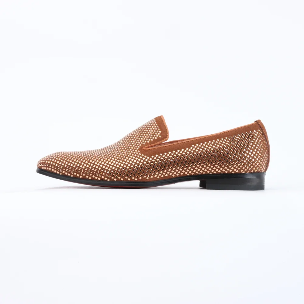 New High-Quality Genuine Cow Leather Fashion Solid Rhinestones Shoes Luxurious Design Hot Sale Men Shoes Business Leather shoes