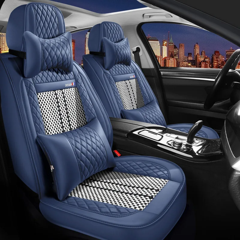 Nappa Leather Ice Silk Full Coverage Leather Car Seat Cushions For Hover All Car Models JOLION DARGO H3 H6 Coupe H9