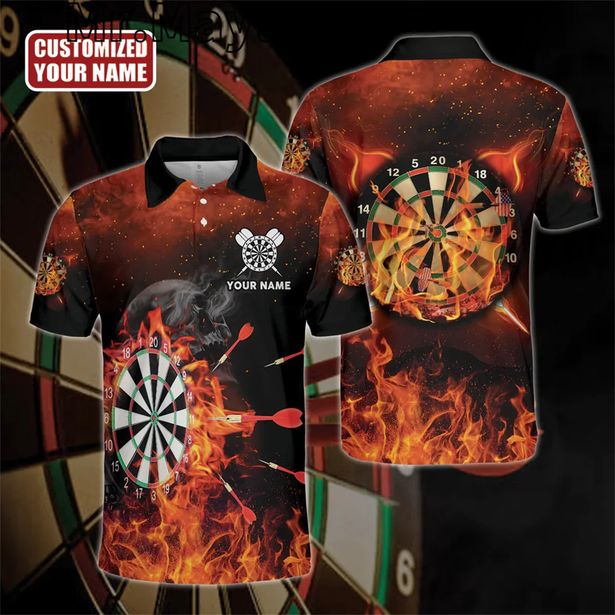 3D Personalized Aim Your Target Dart Polo Shirt Unisex You Don't Have Drinker To Play Darts But It Helps Tshirt for Dart Player