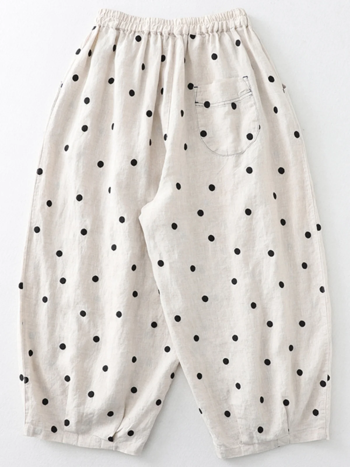 

Свободные широкие брюки, женские летние утягивающие брюки-капусты, 9-точечные брюки-фонарики с клетчатым узором, льняной материал, повседневный Sle