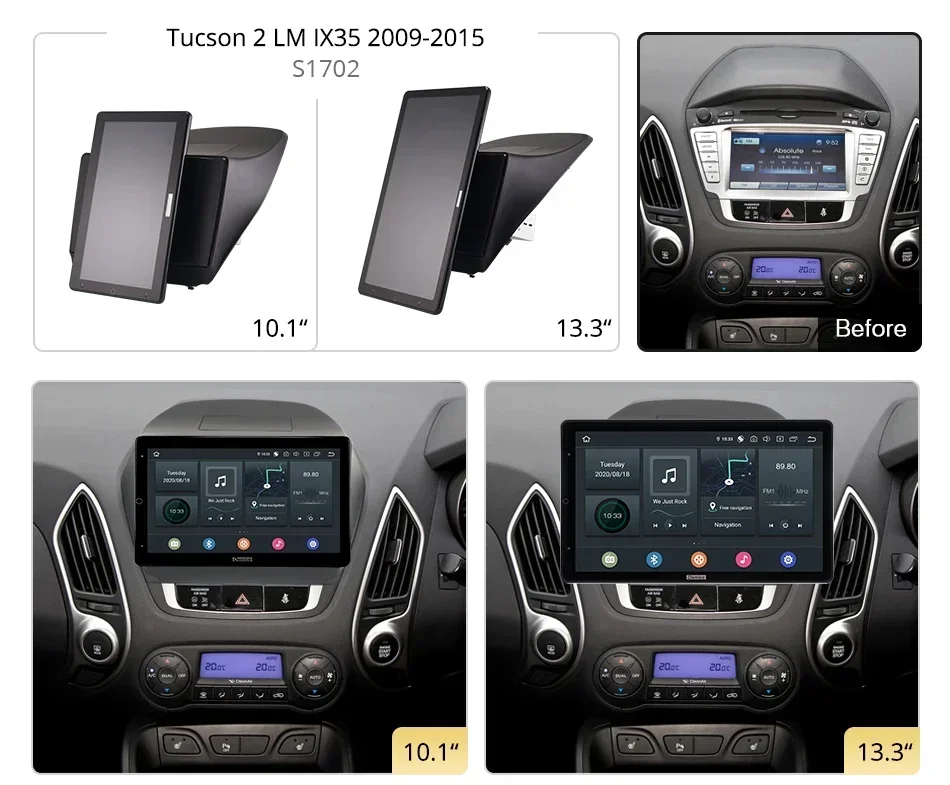 Android10.0 Ownice Car Radio 2din for Hyundai Tucson 2 LM IX35 2009-2015 Car Auto Audio Video System Unit HDMI 13.3'' 1920*1080