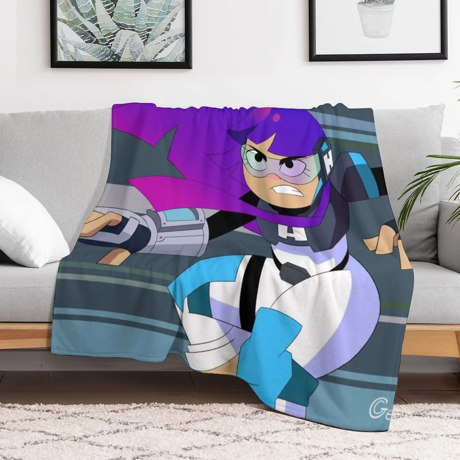 Miko Kubota (Glitch Techs) Throw Blanket Kid'S Camping Designers for sofa Blankets