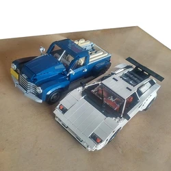 MOC 10265 Mustangs Modified Pickup Truck 10295 White Hypercar Technical Building Blocks Cars Bricks Assemble Model DIY Toy Gifts