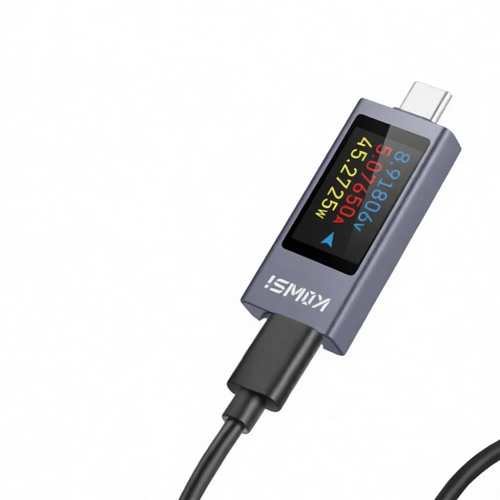 KWS 2303C Type C USB Monitor Tester Digital Voltmeter Ammeter Power Detector HD Color Screen For Smartphone Laptop Tool