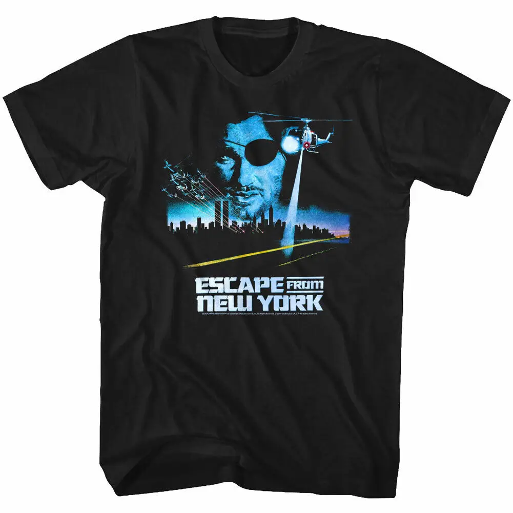 Escape From New York Helicopter Poster Men's T Shirt Snake Plissken Movie