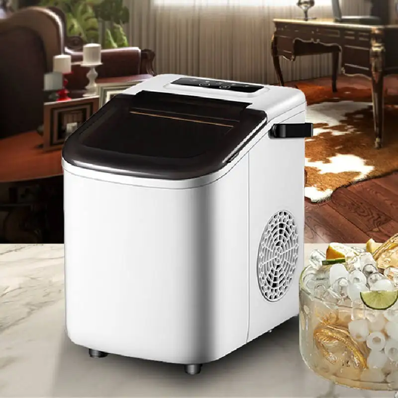 Fully Automatic Ice Cube Maker Portable Mini Ice Maker with Handle, Milk Tea Shop Ice Cube Maker