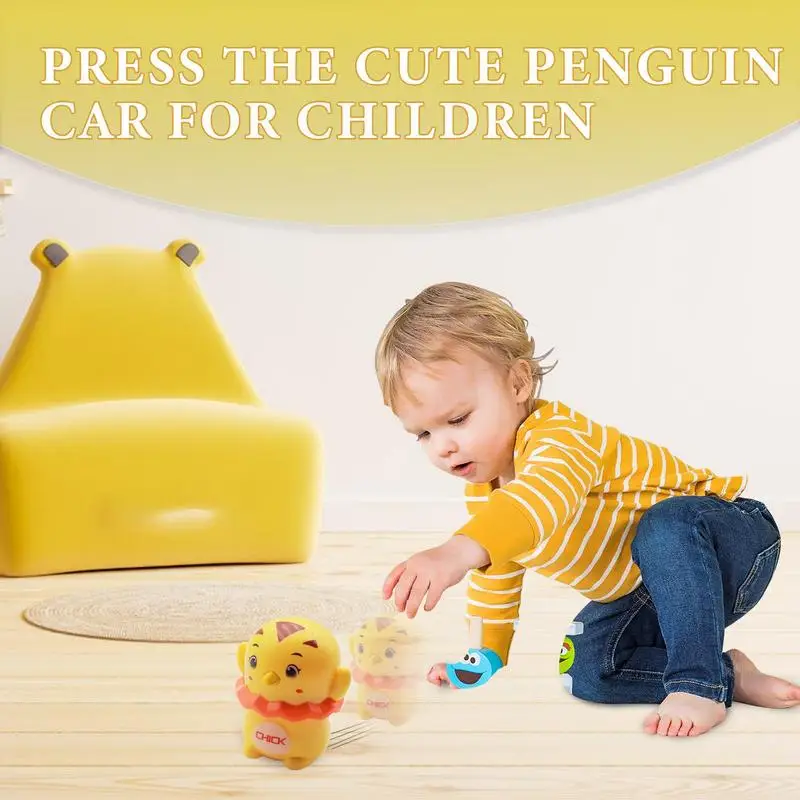 Toy Car For Toddler Creative Small Animals Racing Car Learning & Education Toys Fun Push And Go Car Fine Motor Skills Toys For