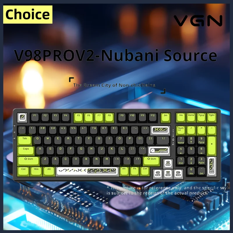 

VGN V98 Pro V2 Mechanical keyboard Tri mode wired wireless Bluetooth customized RGB keyboard,Gasket structure,Esports Games