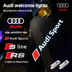 2PCS Car Door Welcome Lamp Laser Projector Logo Night Light For For Audi A3 A4 B8 A6 C7 A5 Q5 Q3 Q7 S3 S4 S5 S6 S8 RS3 RS4 RS6 S