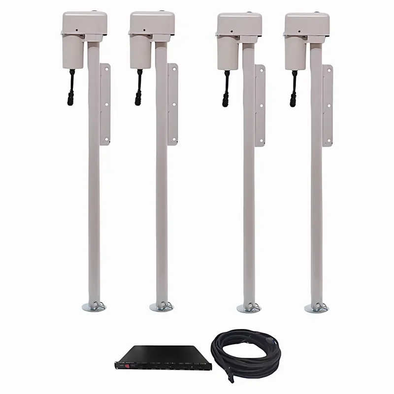4 Piece Electric RV Support Stabilizer Slide Chamber Jack with Mounting Accessories for Caravan Trailers