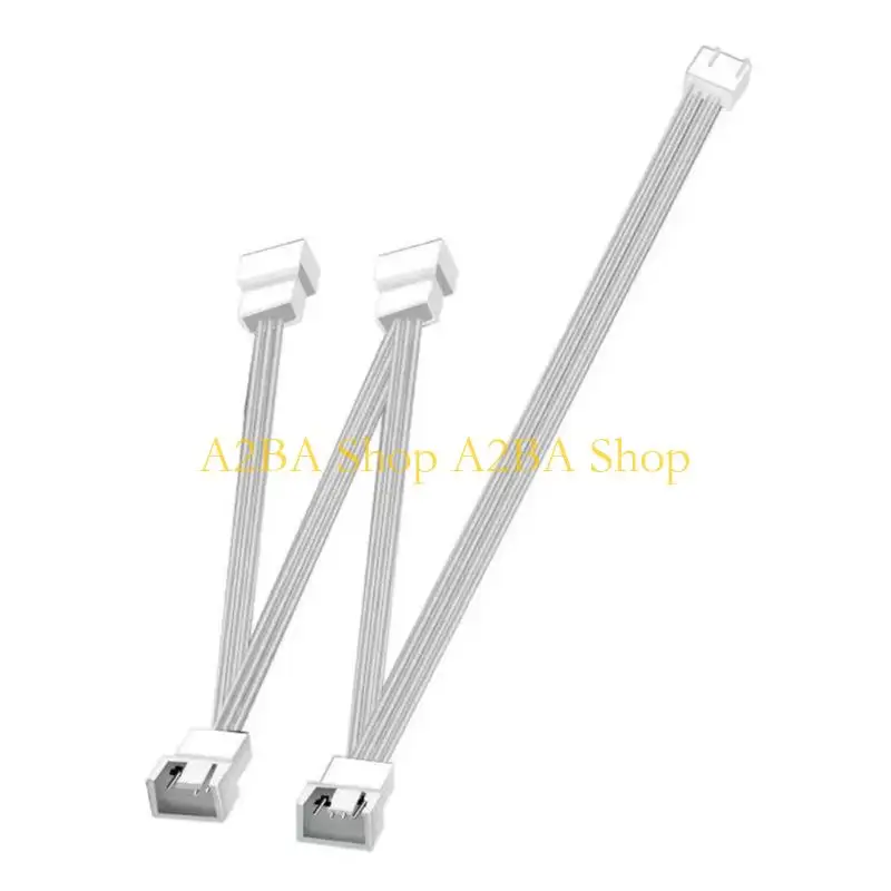 A2BA 4 Way Header Splitter Cable for Desktop Cooling Systems, 4 Pin Wire Set with Support for Daily Use