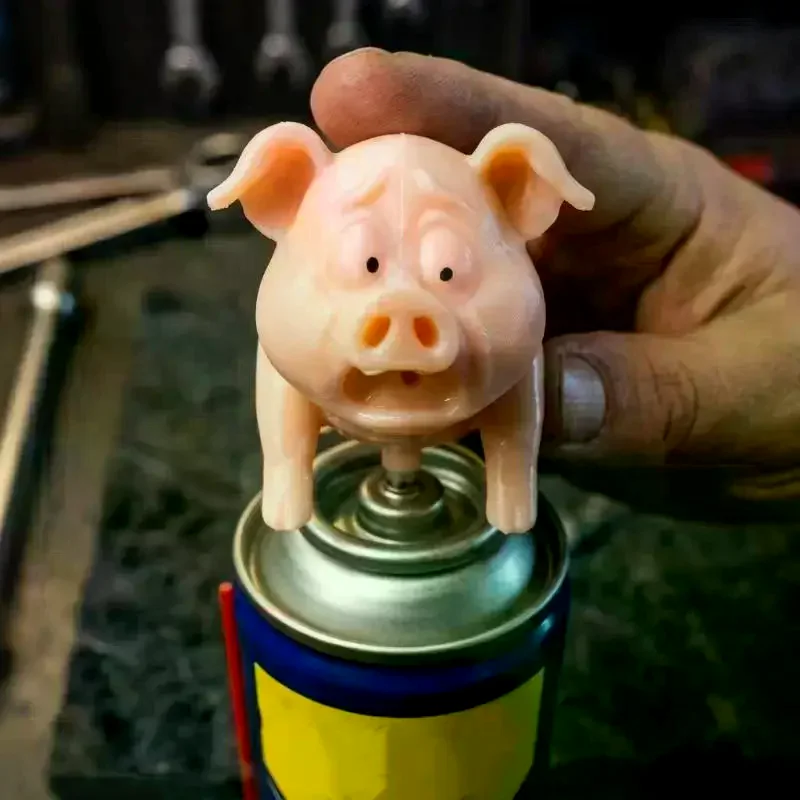 3D Printed Spray Nozzle Attachment Funny Prank Cute Pig Spray Compatible With Multiple Common Aerosol Valves
