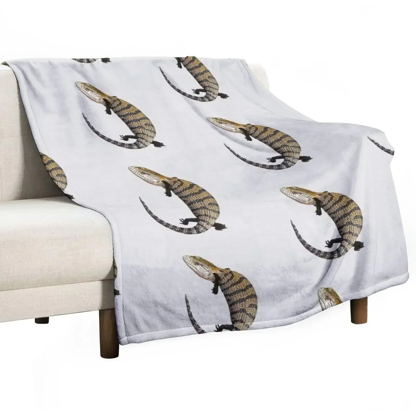 Blue Tongue Lizard Skink Throw Blanket Anti Shedding Soft Fuzzy Blanket for Home