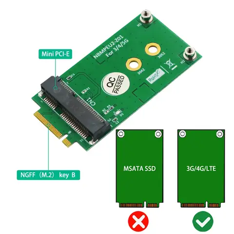 Superior-Mini PCI-E To M.2 Adapter M.2 Key B To Mini PCI-E Adapter For 5G 4G 3G LTE GSM Module NO NANO SIM Card Slot