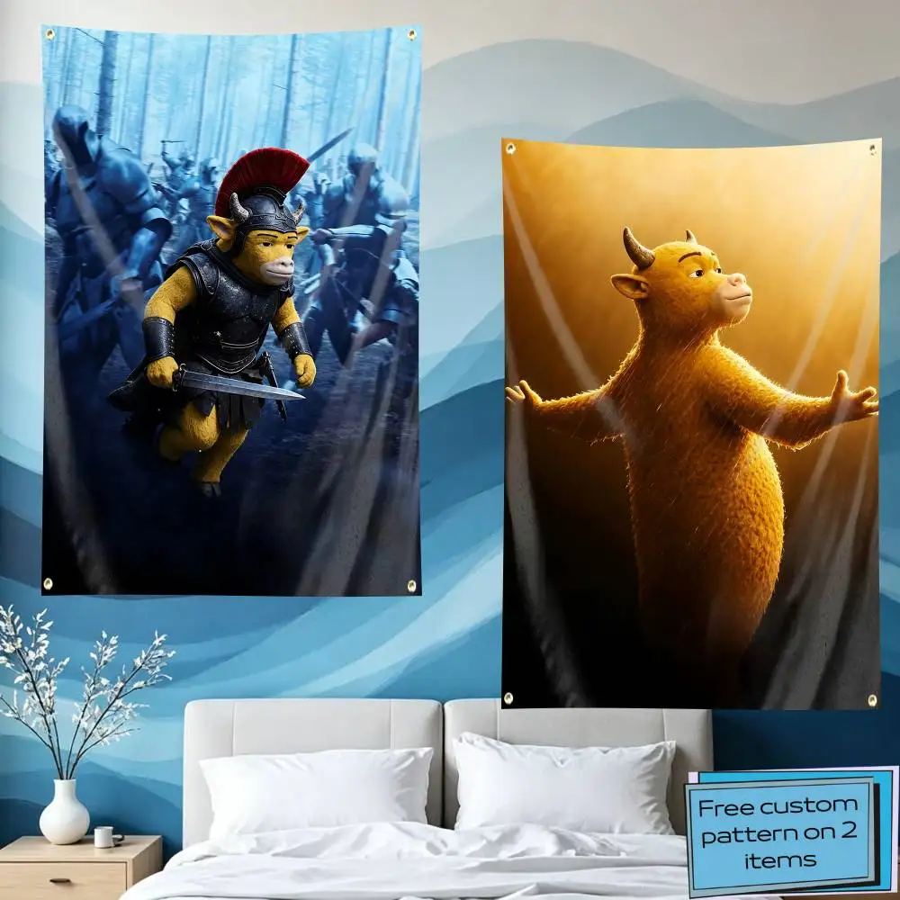 Niu Lai Mysterious Chinese Films  Flag Tapestry Banner for Bedroom Living Room Outdoor Camping Custom Supported
