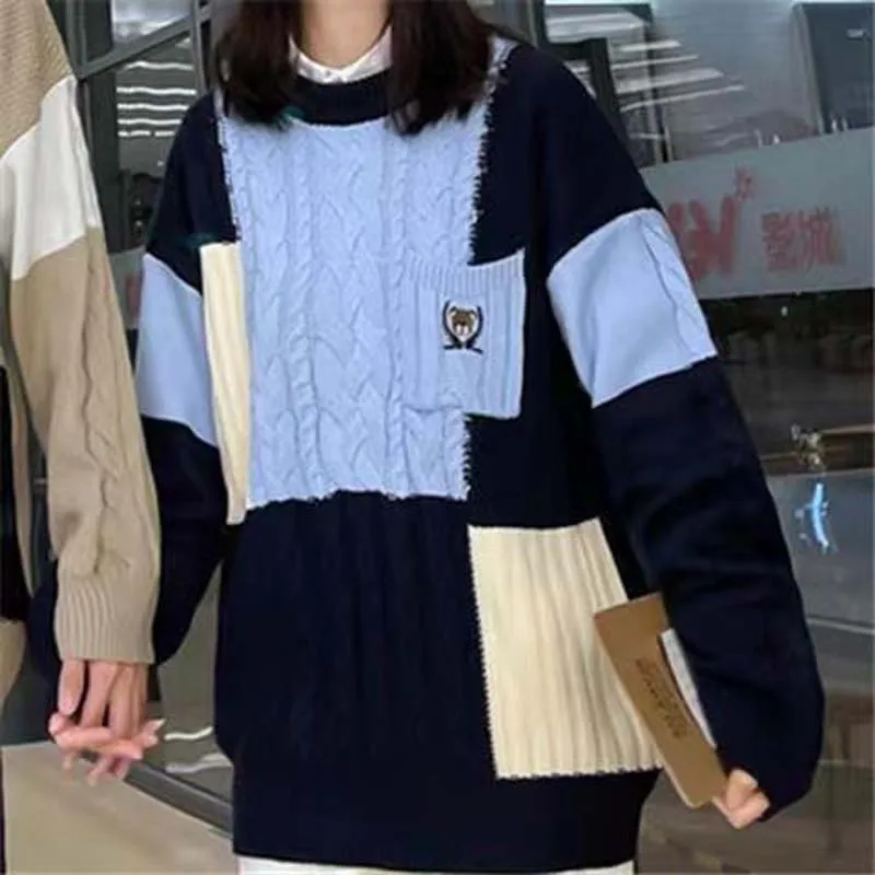 Men  Vintage Winter Sweaters 2022 Pullover Mens O-Neck Korean Fashions Sweater Women Casual Harajuku Clothes