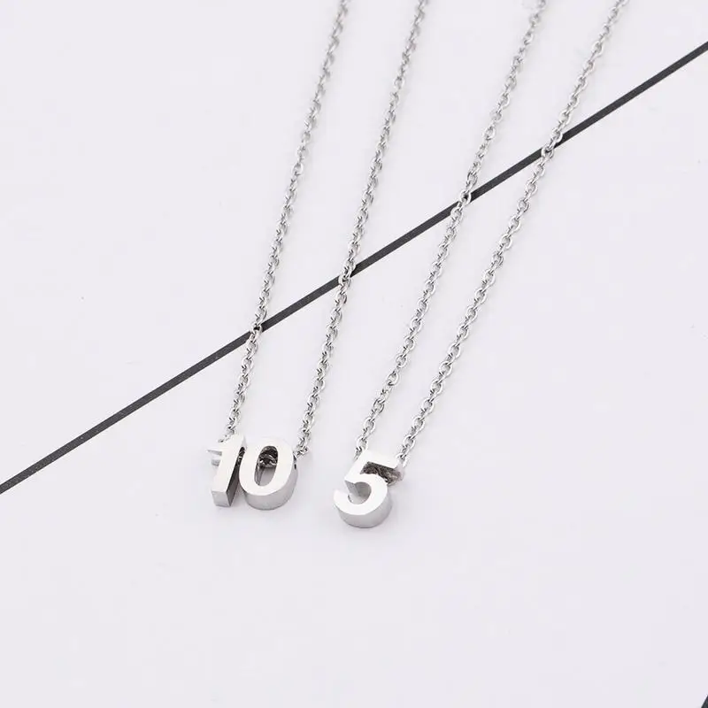 

Кулон из нержавеющей стали с арабскими цифрами, кулон на день памяти, модные аксессуары