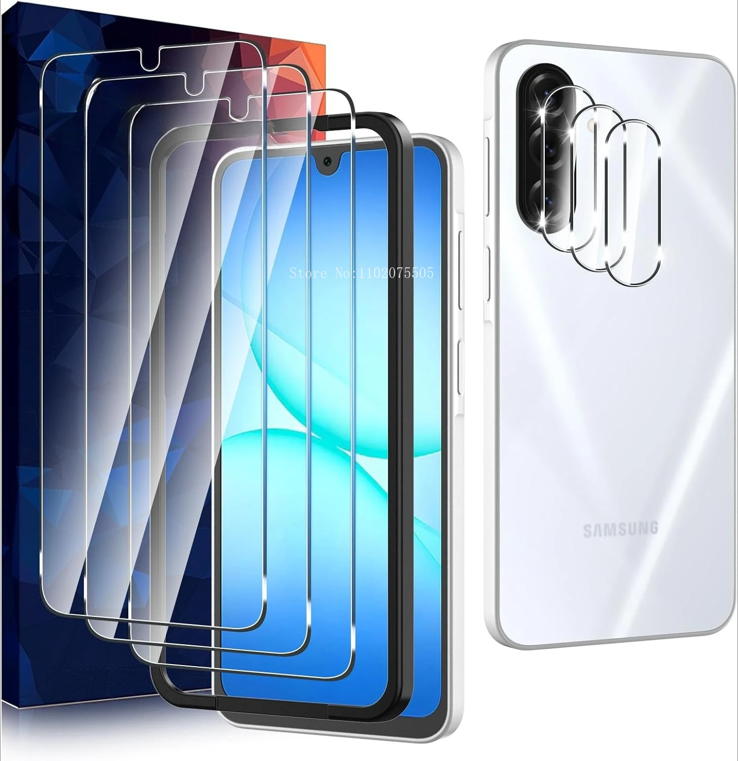 

3Pack for Samsung Galaxy A56 A17 A55 A36 Screen Protector + [3 Pack] Galaxy A56 A17 A55 A36 Camera Lens Tempered Glass
