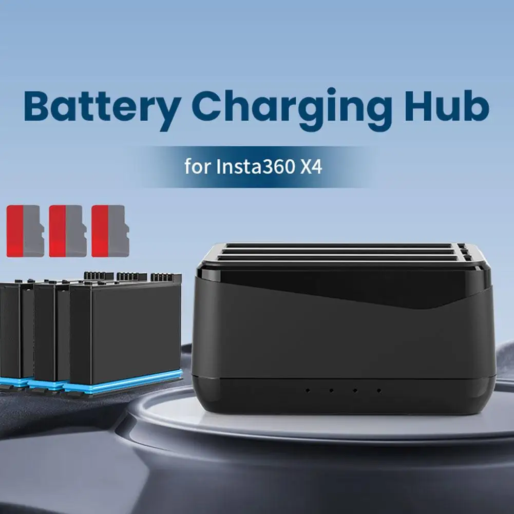For Insta360 X4 Battery Charging Hub For 3 Batteries Charging Dock Station Sports Action Camera Accessories For Insta360 X4 B7f4
