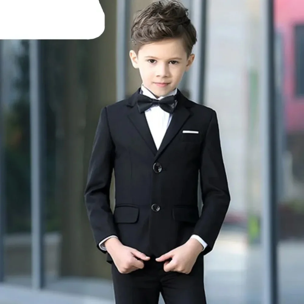 

2025 Boys Suits for Weddings Blazer Pants Kids Formal Clothes Children Party Sets Classic Teenager Boy School Uniform