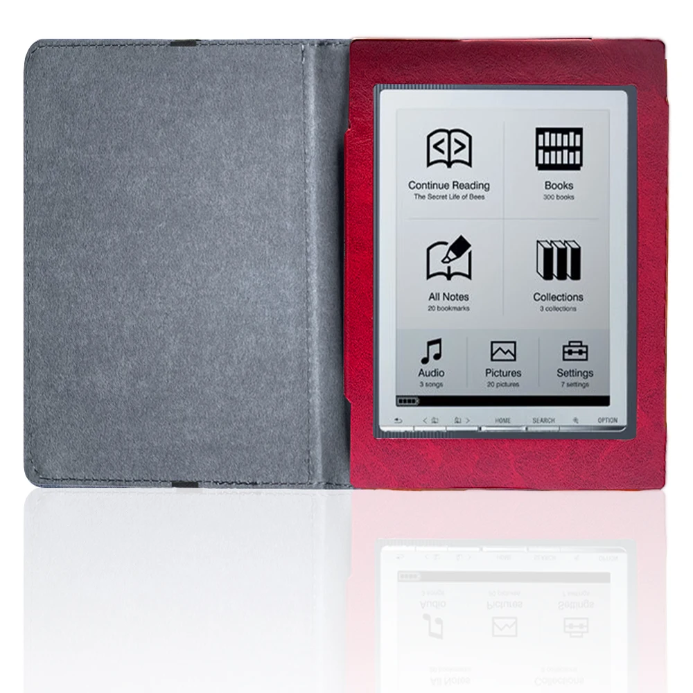 Funda para Sony PRS-700 eReader cubierta de libro piel protectora PRS 700 Flip Folio bolsa de cuero fundas de bolsillo