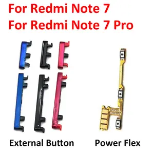 Bilashmart BackShell Side Volume Button + Power ON / OFF Buttton Key Set Redmi Note 7 Pro Replacement Parts