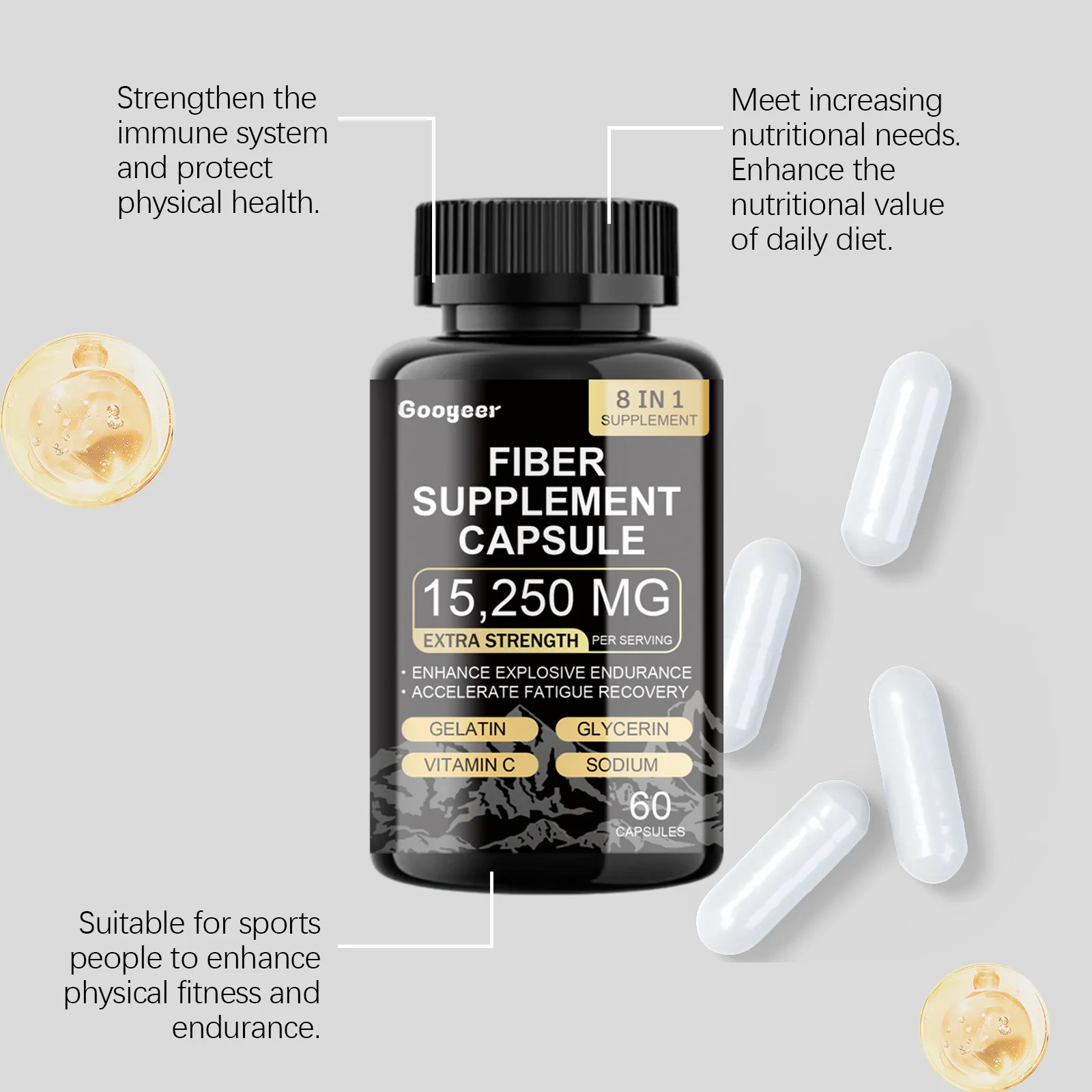 Daily Multivitamin Capsules Relieve Chronic Fatigue Boost Vitality Enhance Physical Endurance All-Round Nutritional Supplement