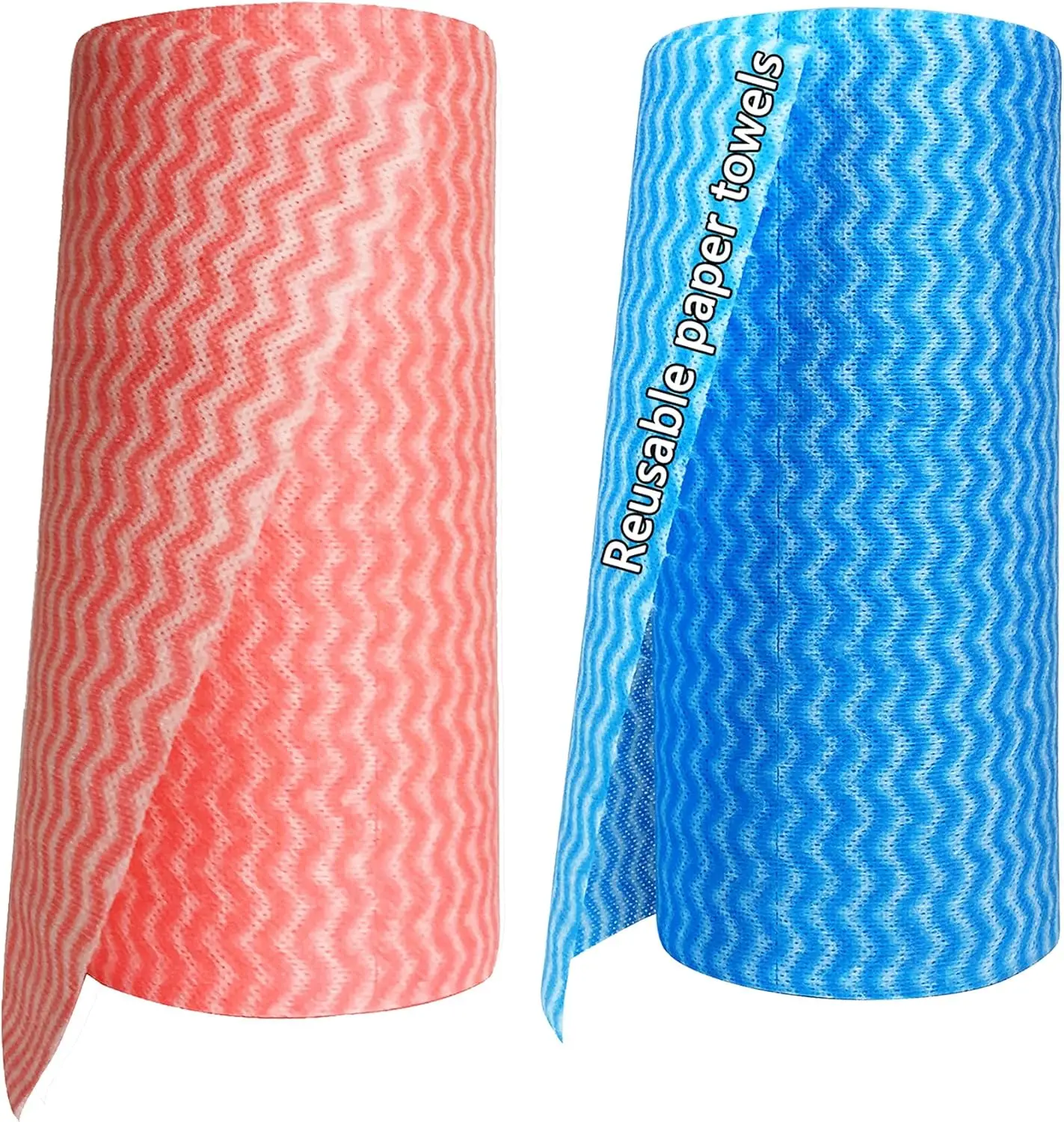 

Reusable Paper Towels, 60 Ct/Roll, 2 Pack, Washable & Disposable Dish Cloths, Zero Waste, Odor Free Cleaning Wipes