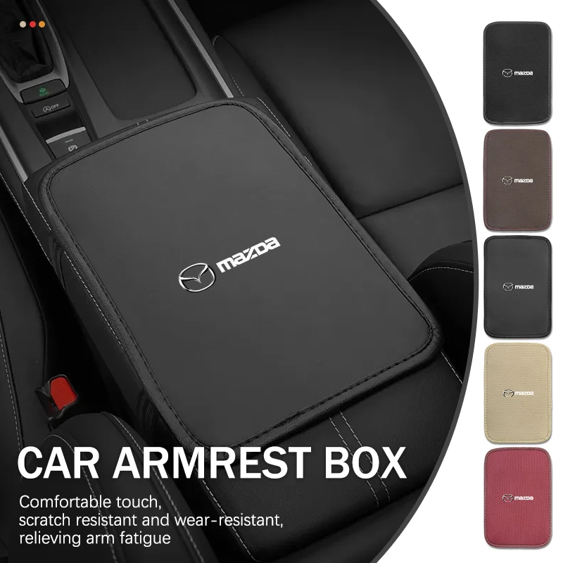 Car Armrest Box Protector Pad Central Console Cushion Cover For Mazda Atenza Demio CX3 CX5 CX7 CX30 MX3 MX5 Speed MPE MS