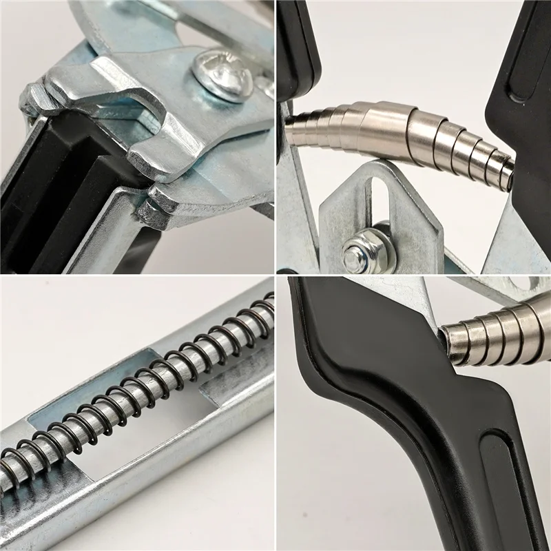 Animal Cage Hog Ring Pliers Blcak Fastening Clamp and 600Pcs M Clips Installation Kit Chicken Rabbit Mink Fox Bird Dog Cage