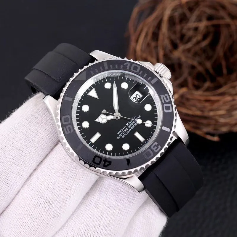 2025 Men's Automatic Mechanical Watch Luminous Waterproof 50M Rubber Strap Sapphire Crystal Business Casual Self-Winding