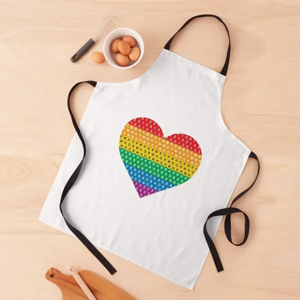 

Pride MTA Heart Apron Home and kitchen products Women Kitchen'S waterproof for women Apron