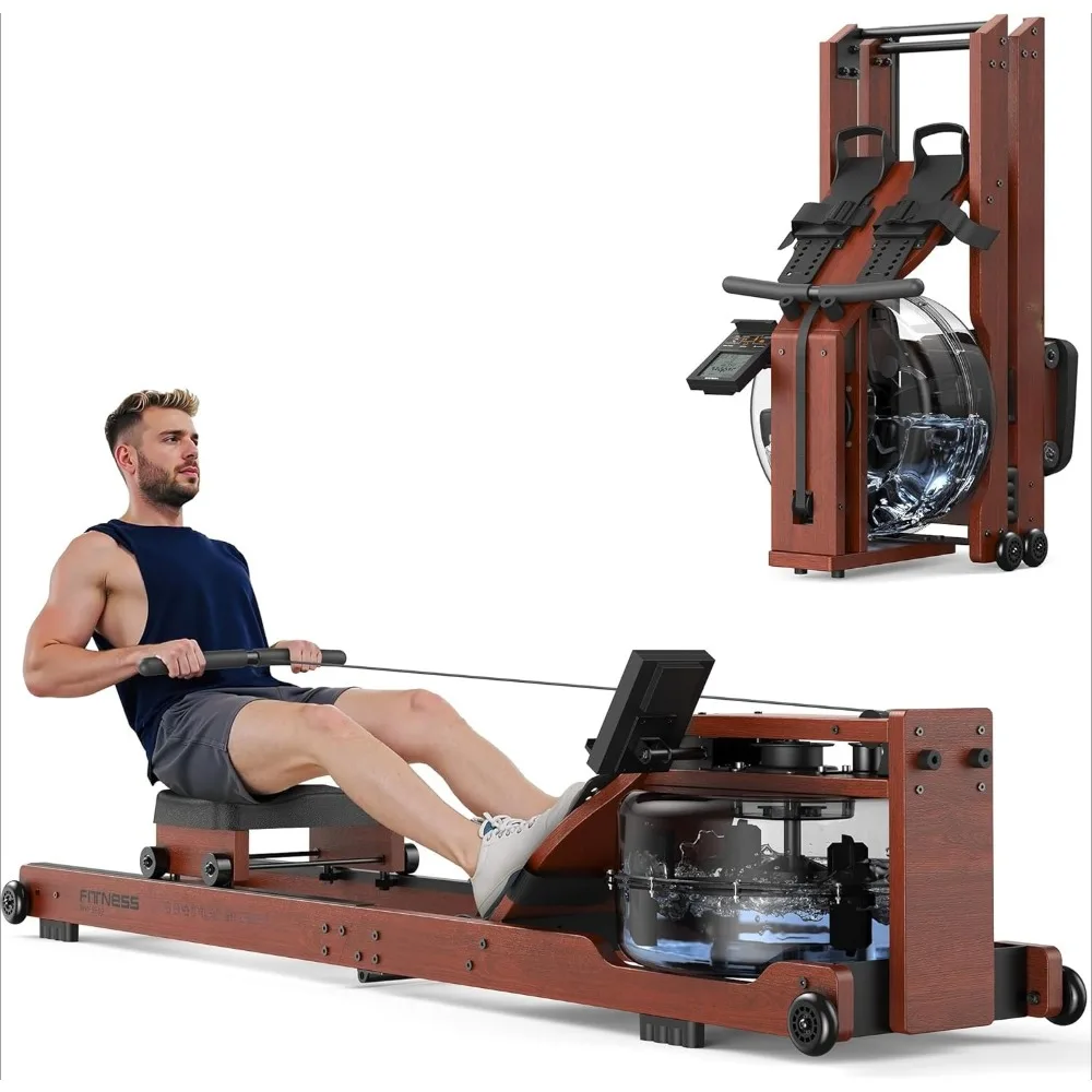 تجديف مائي قابل للطي للاستخدام المنزلي، سعة 400 رطل، شاشة وبلوتوث، مقعد مريح