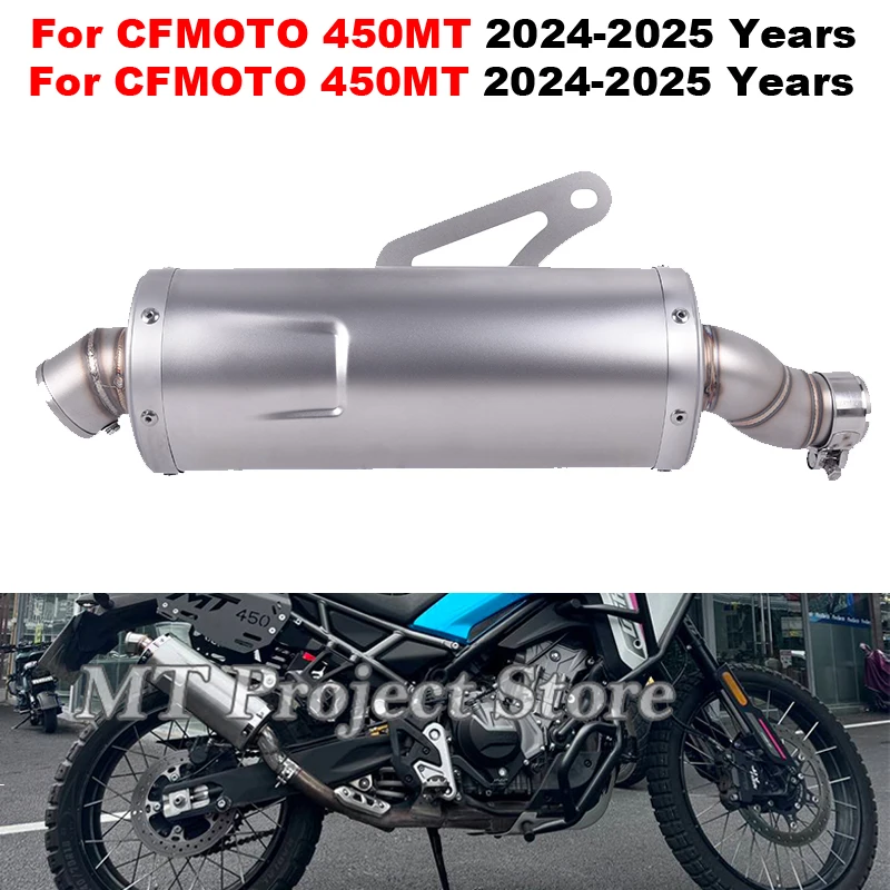 

Slip On For CFMOTO 450MT 450 MT IBEX450 IBX 450 2024 2025 Motorcycle Exhaust Escape System Middle Link Pipe Muffler DB Killer