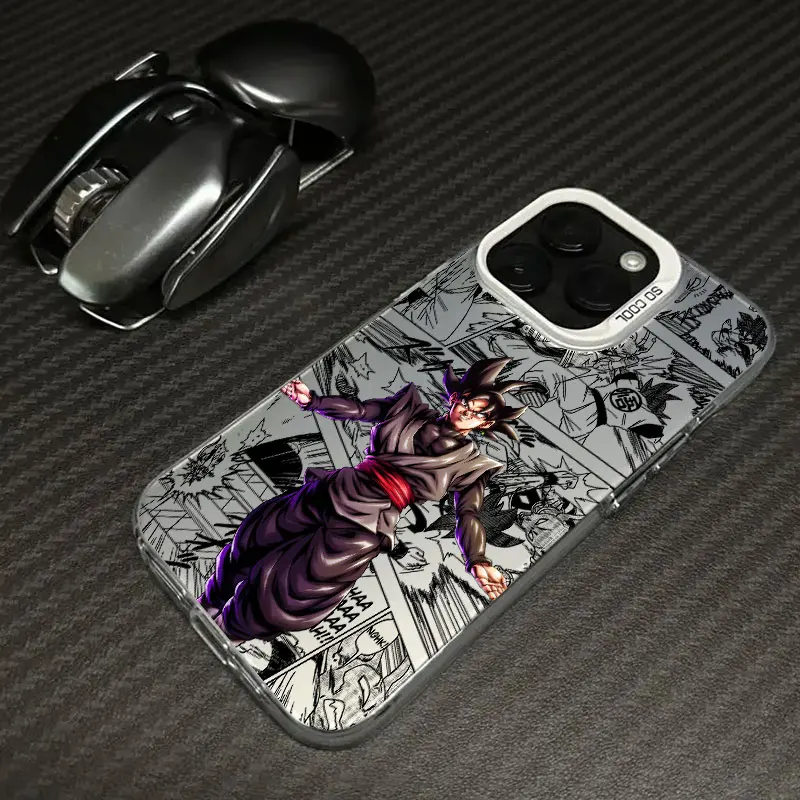 Funda para Teléfono Xiaomi Redmi Note 7 8 9 9S 10 11 12 13 14 15 Pro Plus 4G 5G, Anti-Caídas, Parte Trasera Mate, Diseño de Dragon Ball, Goku Black, Kakarot